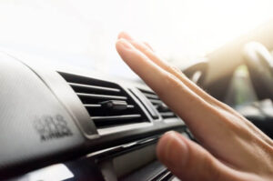 Lower car air vents helping cool the vehicle interior